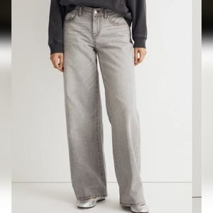 MADEWELL Low Rise Super Wideleg Jeans Gray Size 33